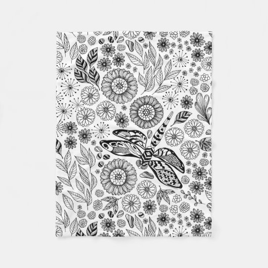Dragonfly-tuin Fleece Deken (Voorkant)
