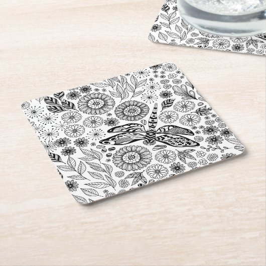 Dragonfly-tuin Kartonnen Onderzetters (Schuin)