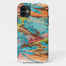 Dragonfly Turquoise Splash iPhone 11 Hoesje