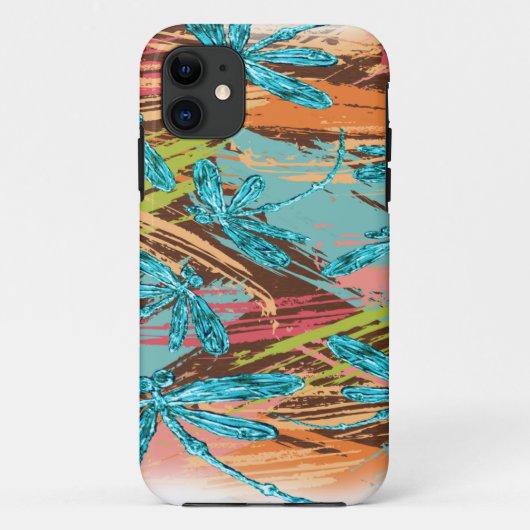 Dragonfly Turquoise Splash Case-Mate iPhone Case (Achterkant)