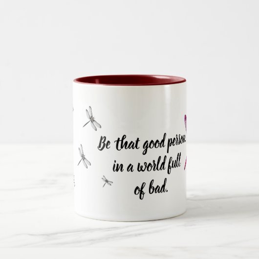 Dragonfly Tweekleurige Koffiemok (Center)