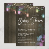 Dragonfly Twinkle Lights Baby shower Kaart (Voorkant / Achterkant)