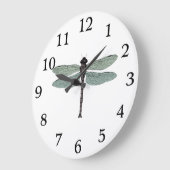  dragonfly Typografisch Antiek Illustratie Grote Klok (Hoek)