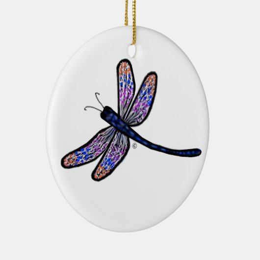 Dragonfly uit de hemel keramisch ornament (Rechts)