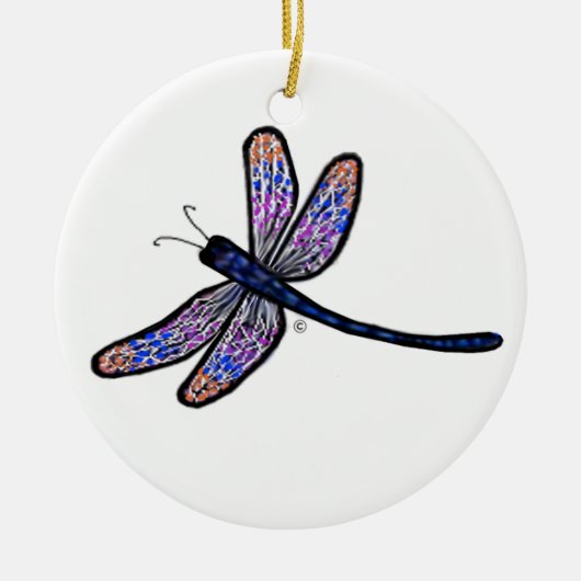 Dragonfly uit de hemel keramisch ornament (Voorkant)