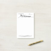 Dragonfly van grote grootte na de schoolpsycholoog post-it® notes (Op bureau)