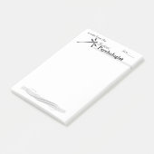 Dragonfly van grote grootte na de schoolpsycholoog post-it® notes (Schuin)