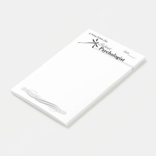 Dragonfly van grote grootte na de schoolpsycholoog post-it® notes (Schuin)