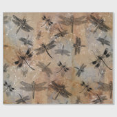  Dragonfly-vervormd Entomologische Patroon Cadeaupapier (Vlak)
