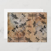  Dragonfly-vervormd Entomologische Patroon Feestdagenkaart (Voorkant / Achterkant)