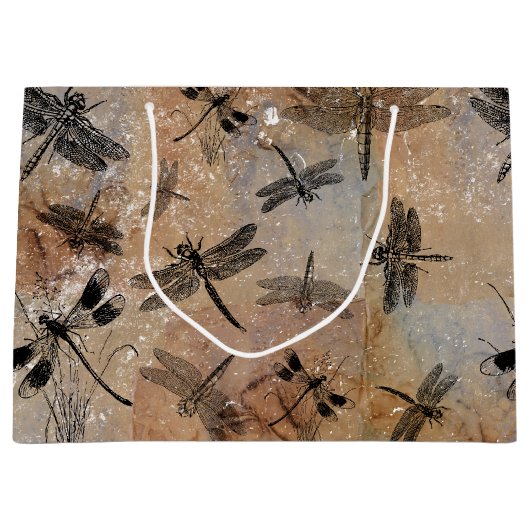  Dragonfly-vervormd Entomologische Patroon Groot Cadeauzakje (Voorkant)