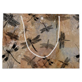  Dragonfly-vervormd Entomologische Patroon Groot Cadeauzakje (Achterkant)