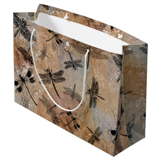  Dragonfly-vervormd Entomologische Patroon Groot Cadeauzakje (Achterkant Gekanteld)