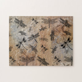 Dragonfly-vervormd Entomologische Patroon Legpuzzel
