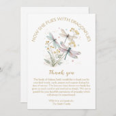 Dragonfly Viering van het Leven Dank U Kaart (Voorkant / Achterkant)