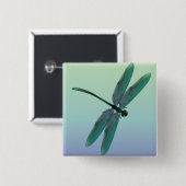 Dragonfly Vierkante Button 5,1 Cm (Voorkant /achterkant)