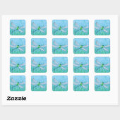 Dragonfly Vierkante Sticker (Vel)