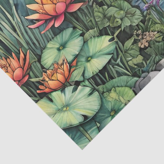 Dragonfly Vijver Lili pads Dragonflies Tissuepapier (Detail)