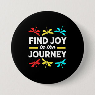 Dragonfly vindt Joy op reis Ronde Button 7,6 Cm
