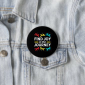 Dragonfly vindt Joy op reis Ronde Button 7,6 Cm (In situ)