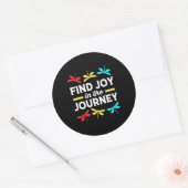 Dragonfly vindt Joy op reis Ronde Sticker (Envelop)