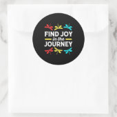 Dragonfly vindt Joy op reis Ronde Sticker (Tas)