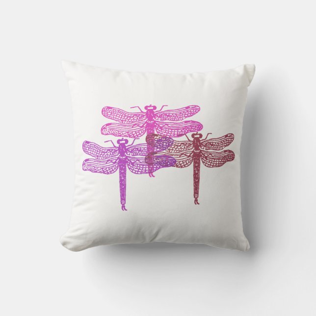 Dragonfly Violets Pillow Kussen (Voorkant)