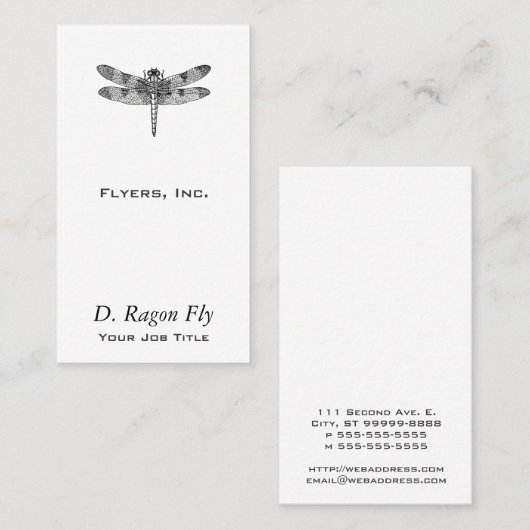 Dragonfly Visitekaartje (Voorkant / Achterkant)