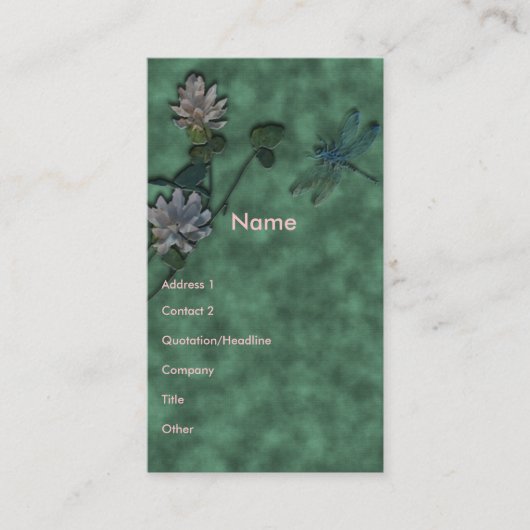 Dragonfly Visitekaartje (Voorkant)