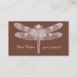 Dragonfly-Visitekaartje   Roestfaux flannel Visitekaartje