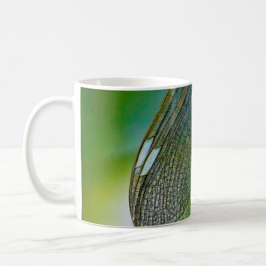 Dragonfly vleugels natuur dik insect koffiemok (Links)