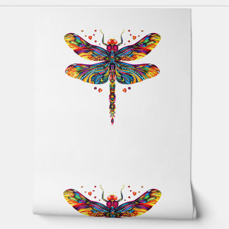 Dragonfly vliegende insecten Kleurrijke vleugels S Behang