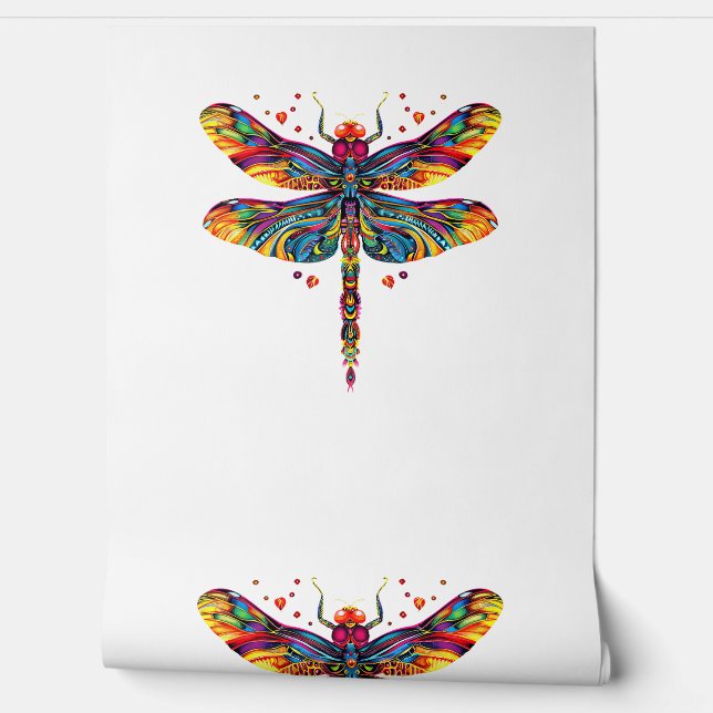 Dragonfly vliegende insecten Kleurrijke vleugels S Behang (Afrollen)
