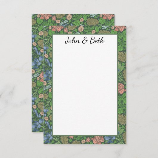  Dragonfly vliegt in een Engelse tuin Bedankkaart (Voorkant / Achterkant)