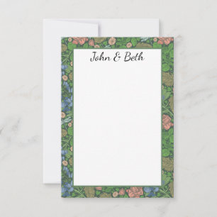 Dragonfly vliegt in een Engelse tuin Bedankkaart