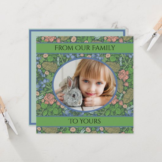  Dragonfly vliegt in een Engelse tuin Kaart (Voorkant / Achterkant in situ)