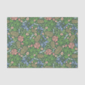  Dragonfly vliegt in een Engelse tuin Tissuepapier (Voorkant)