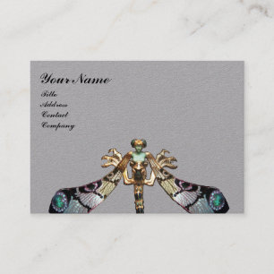 DRAGONFLY VROUW FANTASY JEWEL Grey White Visitekaartje