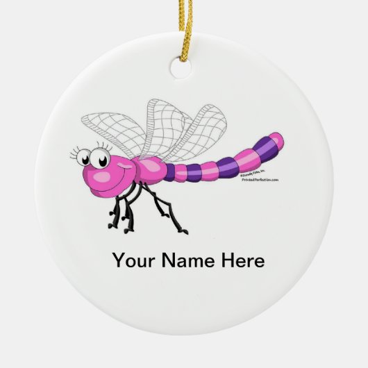 Dragonfly - Vrouw Keramisch Ornament (Voorkant)
