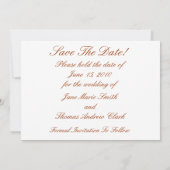 Dragonfly vult de datum op save the date (Achterkant)