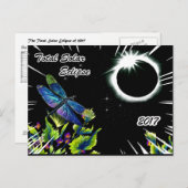 Dragonfly Waarnemend de totale zonnecrisis 2017 Briefkaart (Voorkant / Achterkant)