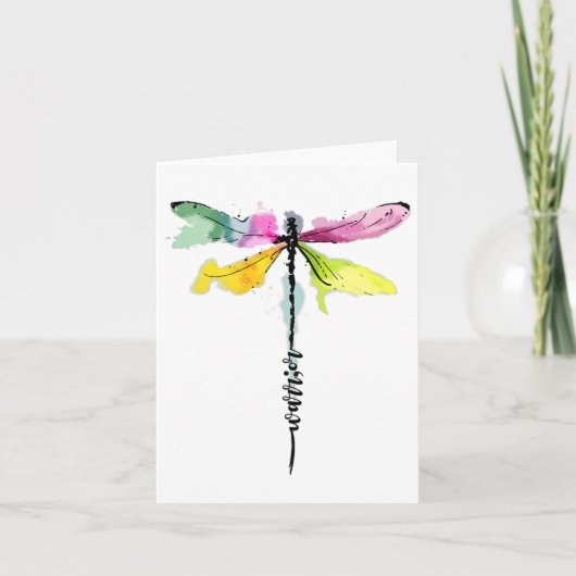 Dragonfly Warrior Semicolon Suicide Prevention Awa Kaart (Voorkant)