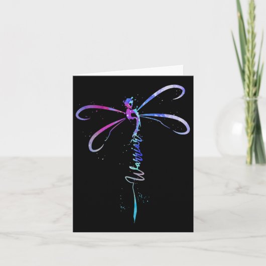 Dragonfly Warrior Semicolon Suicide Prevention Awa Kaart (Voorkant)