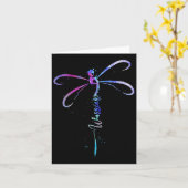 Dragonfly Warrior Semicolon Suicide Prevention Awa Kaart (Gele Bloem)