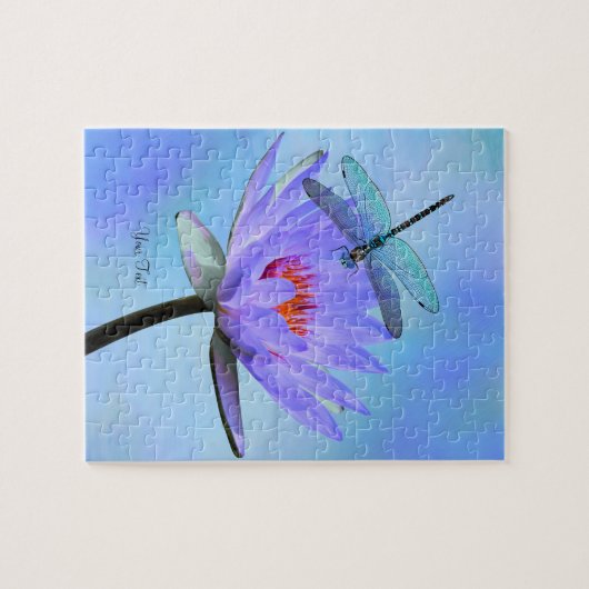 Dragonfly Water Lily Puzzle Legpuzzel (Horizontaal)
