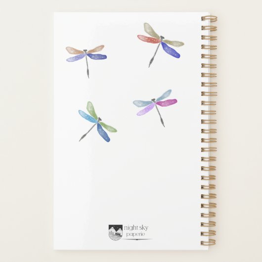 Dragonfly Watercolor Annual Planner  (Achterkant)