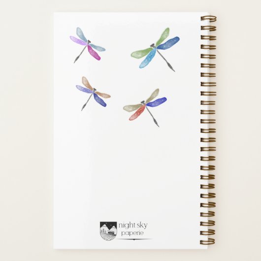 Dragonfly Watercolor Notebook  Notitieboek (Achterkant)