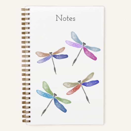 Dragonfly Watercolor Notebook  Notitieboek (Voorkant)