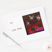 Dragonfly Waterlily Pond Rechthoekige Sticker (Envelop)