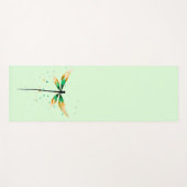 Dragonfly waterverf art serene green natuur yogamat (Voorkant (horizontaal))